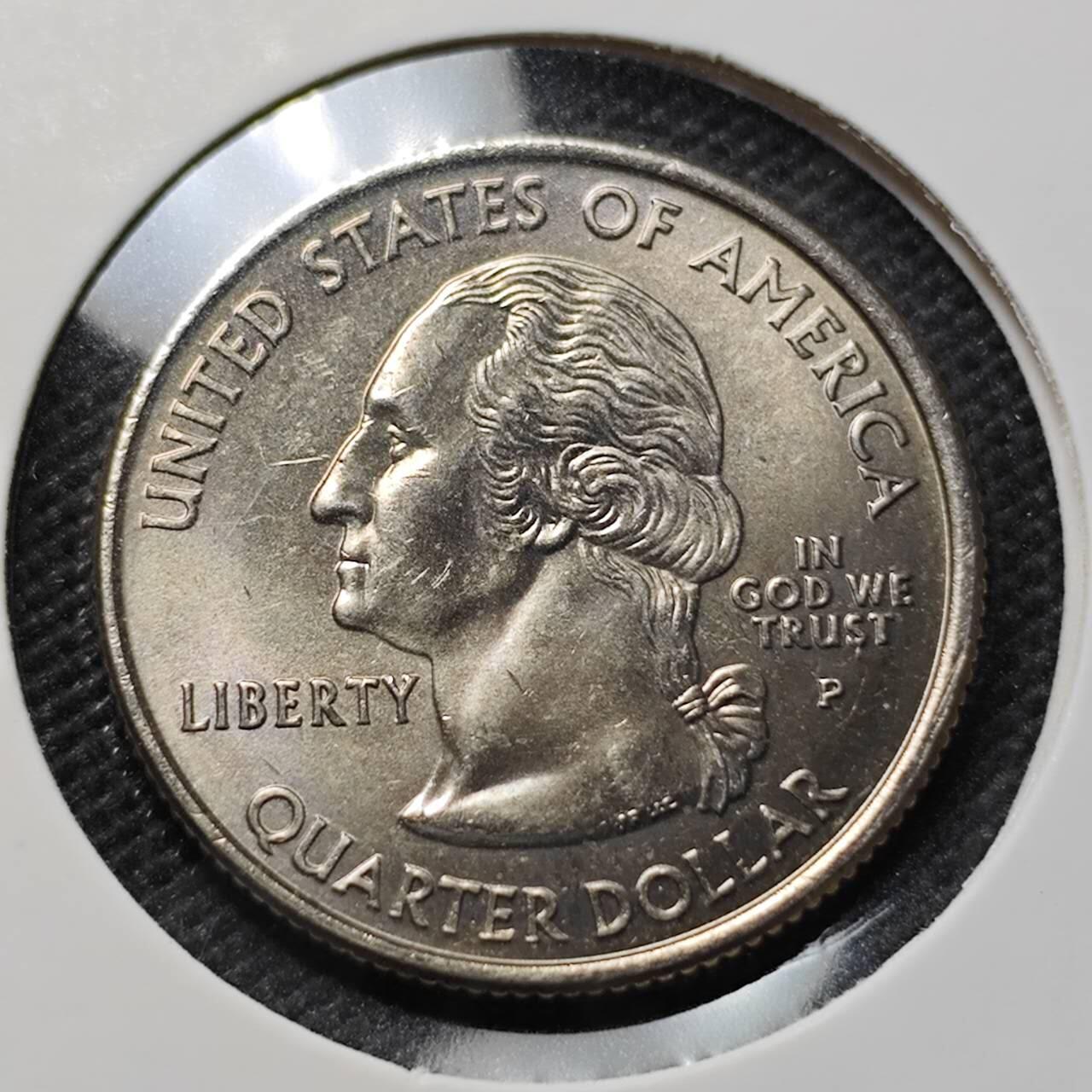 KK钱币收藏小铺  第410期 2月预留时间 周末发货  美国25分纪念币 好品