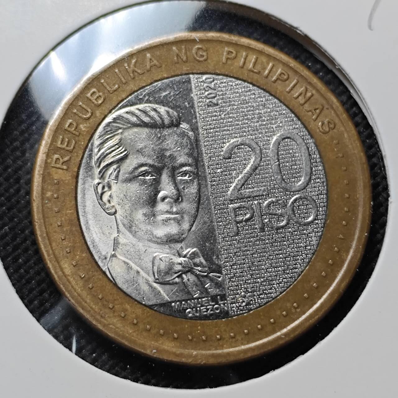 KK钱币收藏小铺  第410期 2月预留时间 周末发货  菲律宾20比索双色币