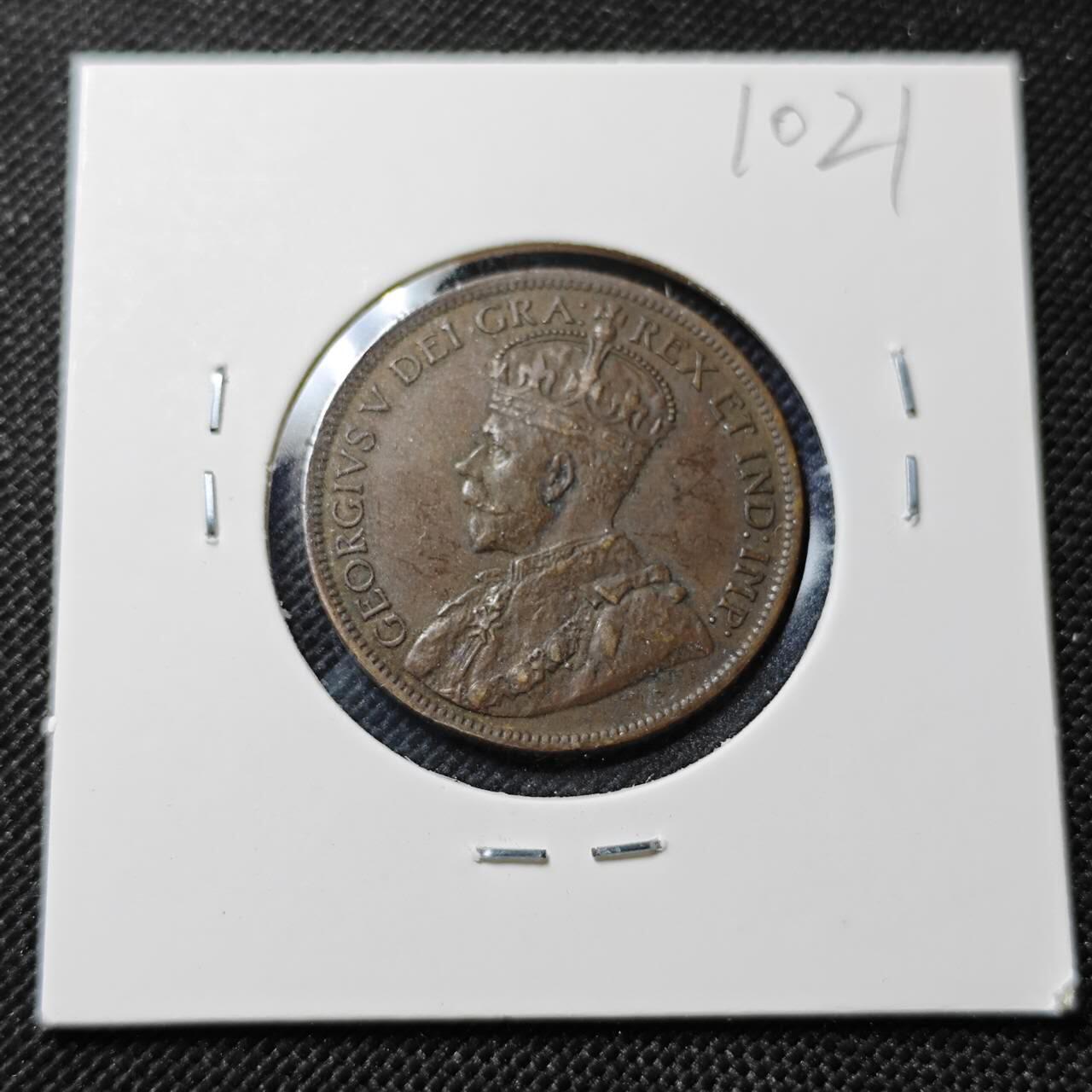 KK钱币收藏小铺  第410期 2月预留时间 周末发货  1917加拿大1分铜币