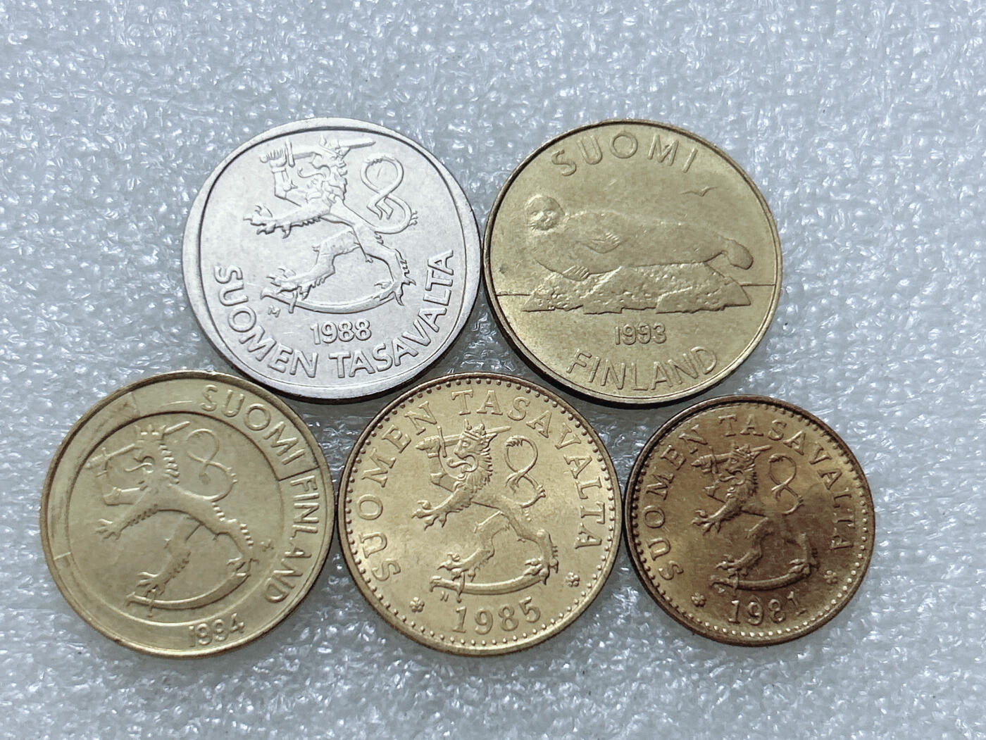 第一海外回流一元起拍收藏 散集专场  第308期 芬兰硬币 5枚