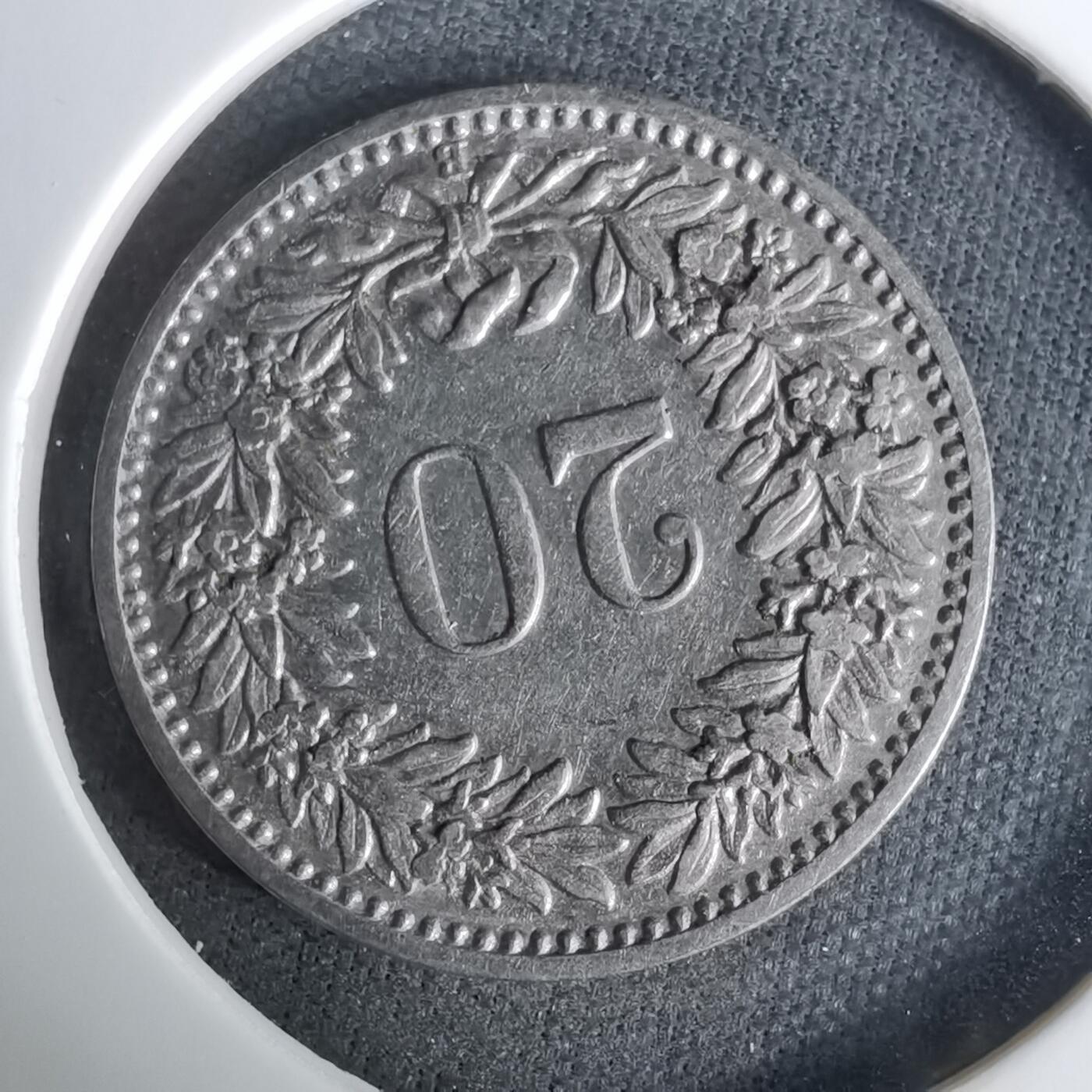 沼泽如烟--第1037场 瑞士1900年20生丁