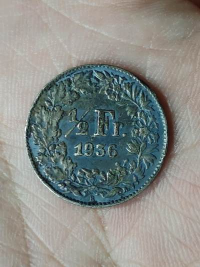 2026年第三十八场(总第二百零七场）外国好品散币场(免佣金) - 瑞士🇨🇭1936年1/2法郎银币(第二版，B标伯尔尼造，835高银)