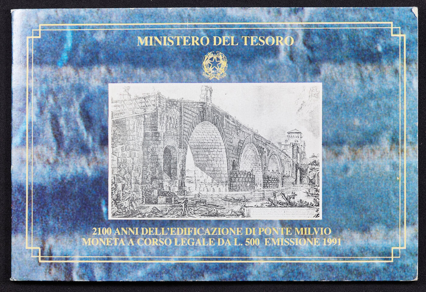 【俄甄集藏】2026年(050)04-01星期三 晚 19:30 全场包邮 意大利1991年纪念罗马米尔维安大桥建成2100年500里拉卡装银币，重15克，835银，发行量58500枚
