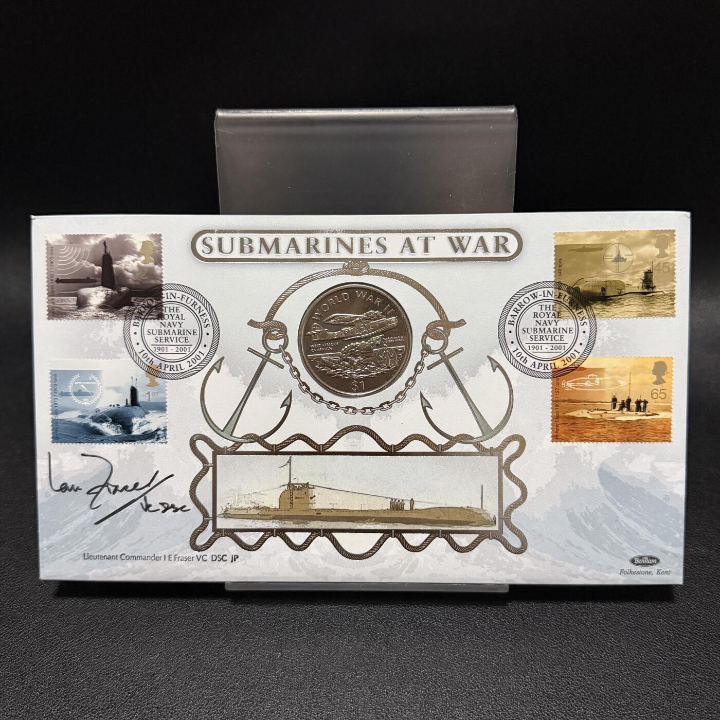 ＜星葵🌻钱币社＞第72期·东奔西走的硬币·3月31日发货 〈邮币封·签名版〉利比里亚1997年二战·西非战役1元克朗型纪念币