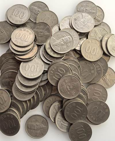 外国优质老铜币银币苏联纪念章，每周六晚九点倒数截拍，满百包邮可寄存，持续收拍 - 韩国100元 100枚