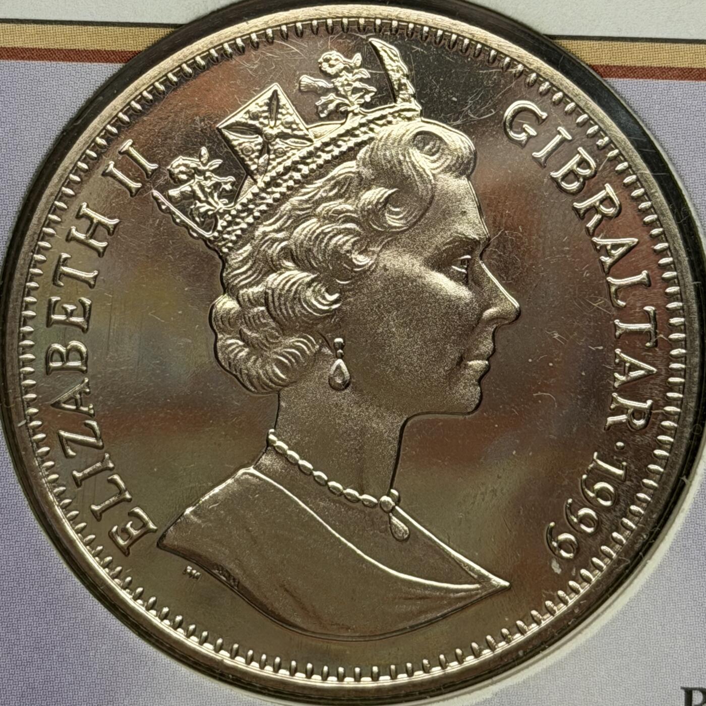 ＜星葵🌻钱币社＞第72期·东奔西走的硬币·3月31日发货 〈邮币封〉直布罗陀1999年英国国王和王后·约翰1克朗纪念币