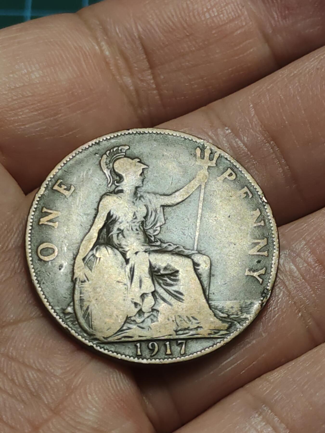 2026年第三十八场(总第二百零七场）外国好品散币场(免佣金) 英国🇬🇧1917年1便士(乔治五世第一版)