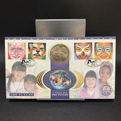 ＜星葵🌻钱币社＞第72期·东奔西走的硬币·3月31日发货 - 〈邮币封〉直布罗陀1999年小天使1皇家克朗型纪念币