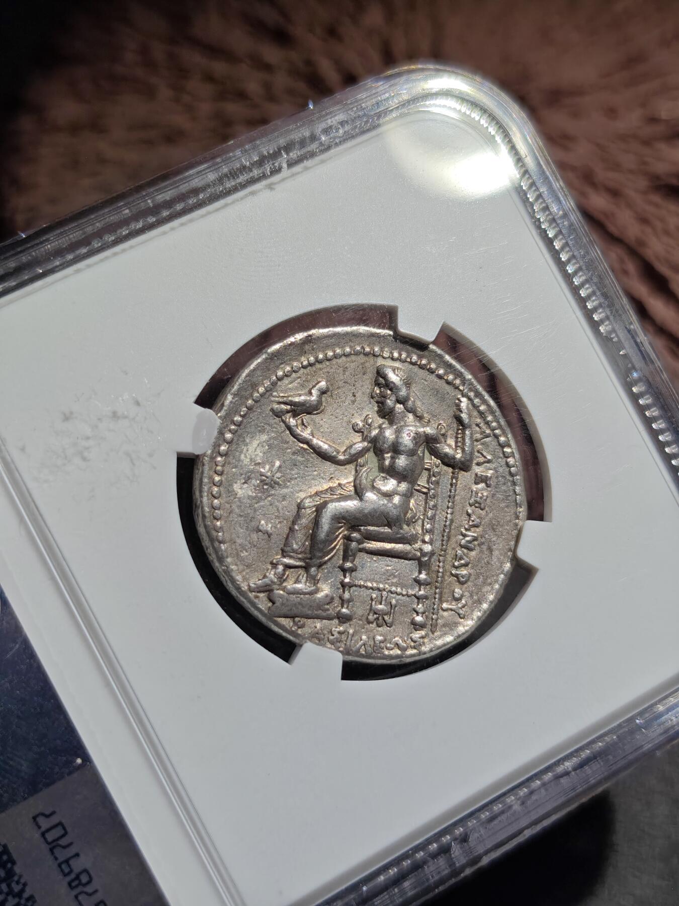 大象古币古希腊古罗马钱币专场首次拍卖1 NGC评级Fine Style古希腊大力神狮皮盔宙斯四德拉克马银币麦稀奇古希腊钱币板块重器
