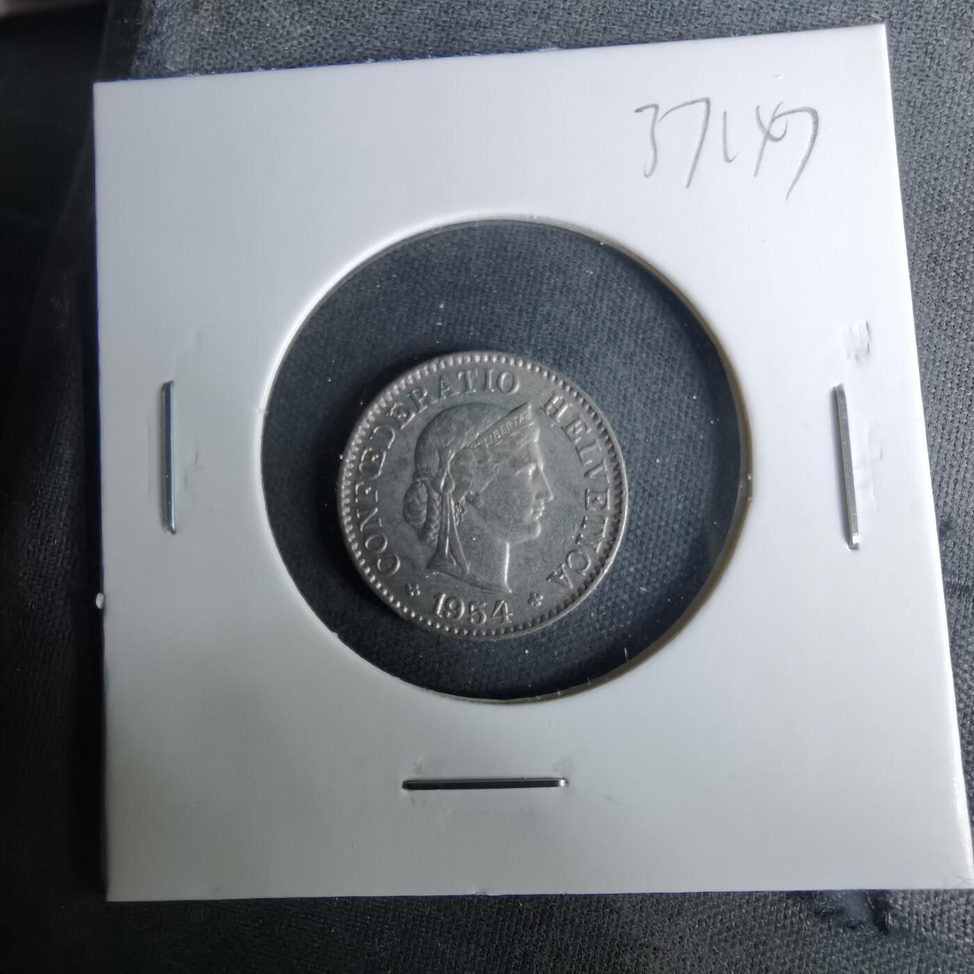 沼泽如烟--第1037场 瑞士1954年5生丁