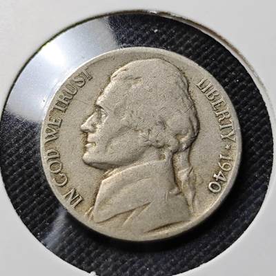 KK钱币收藏小铺  第410期 2月预留时间 周末发货 -  1940美国5分 早期年份