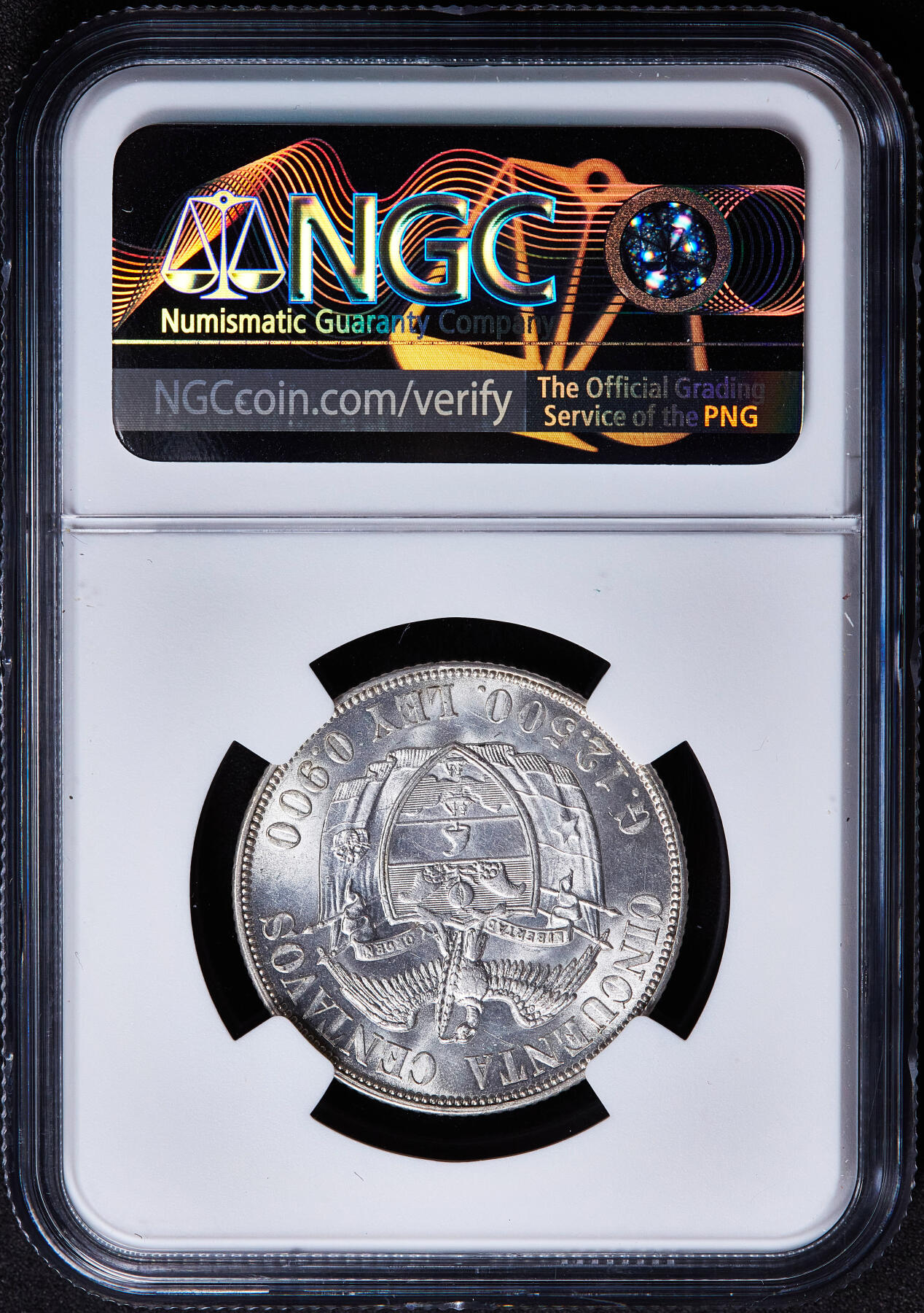 【俄甄集藏】2026年(050)04-01星期三 晚 19:30 全场包邮 哥伦比亚1934年美洲独立运动领袖西蒙·玻利瓦尔头像50分银币，NGC MS61，原光品相，好品难得，费城代铸