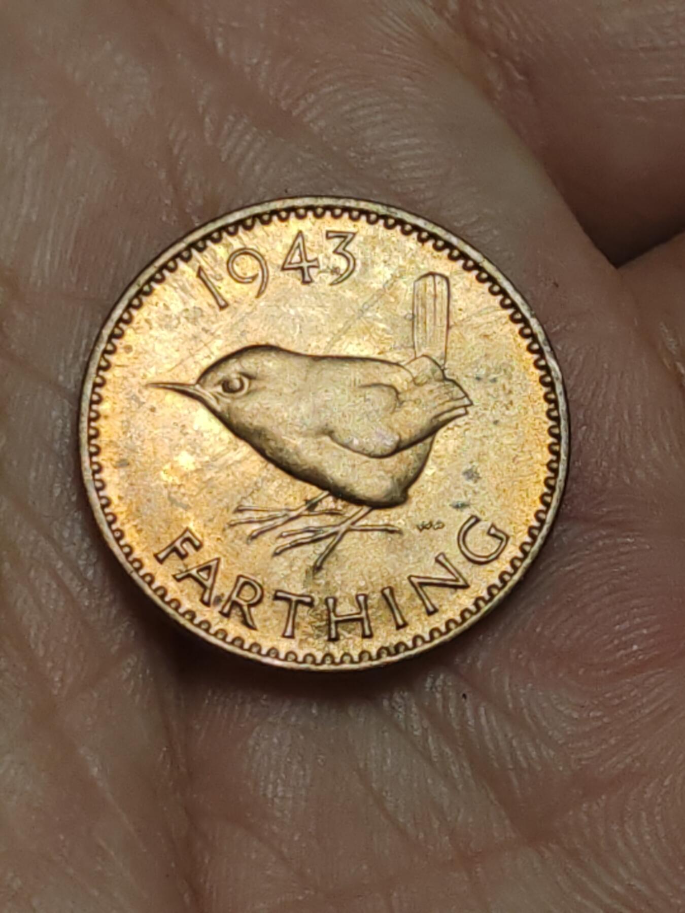 2026年第三十八场(总第二百零七场）外国好品散币场(免佣金) 带光好品–英国🇬🇧1943年1法新(乔治六世第一版)