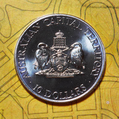 【俄甄集藏】2026年(050)04-01星期三 晚 19:30 全场包邮 - 澳大利亚1993年行政区系列-首都领地10元册装银币，带证，重20克，925银，发行量19288枚