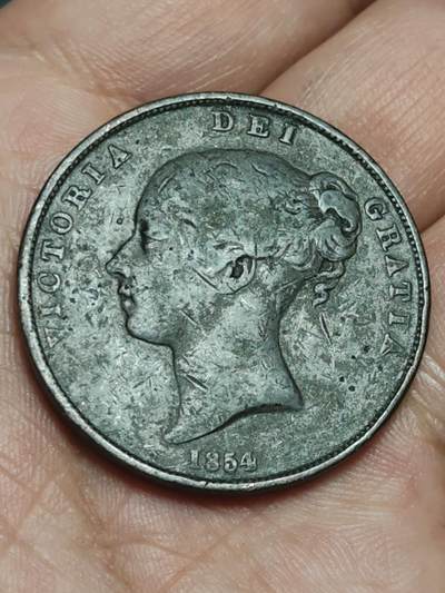 2026年第三十八场(总第二百零七场）外国好品散币场(免佣金) - 英国🇬🇧1854年1便士大铜币(维多利亚女王青年头像，Ornamental trident–华丽三叉戟版)