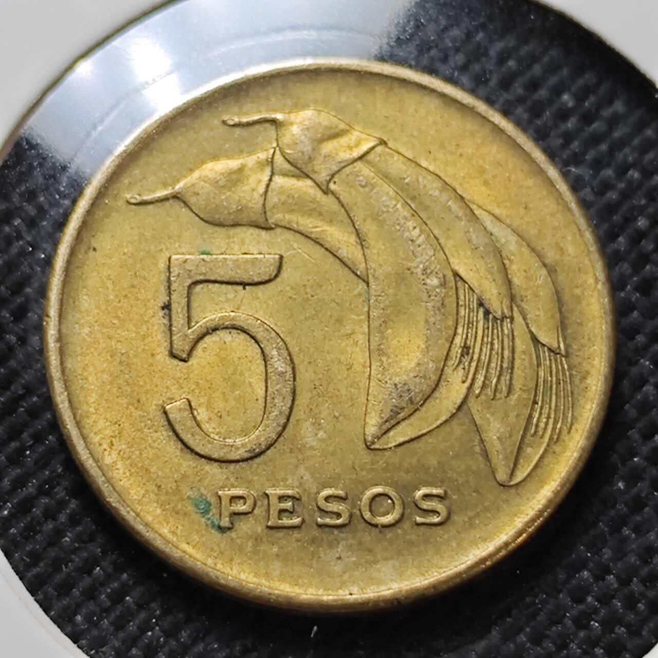 KK钱币收藏小铺  第410期 2月预留时间 周末发货  1968乌拉圭5比索铜币