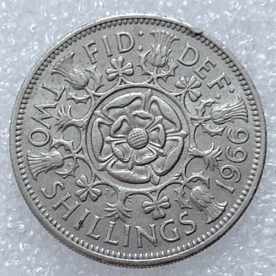 第一海外回流一元起拍收藏 散集专场  第309期 - 英国1966年2先令 伊丽莎白 带光好品