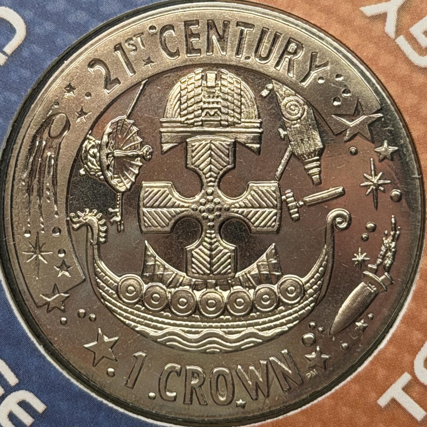 ＜星葵🌻钱币社＞第72期·东奔西走的硬币·3月31日发货 〈邮币封〉直布罗陀2001年21世纪1克朗纪念币