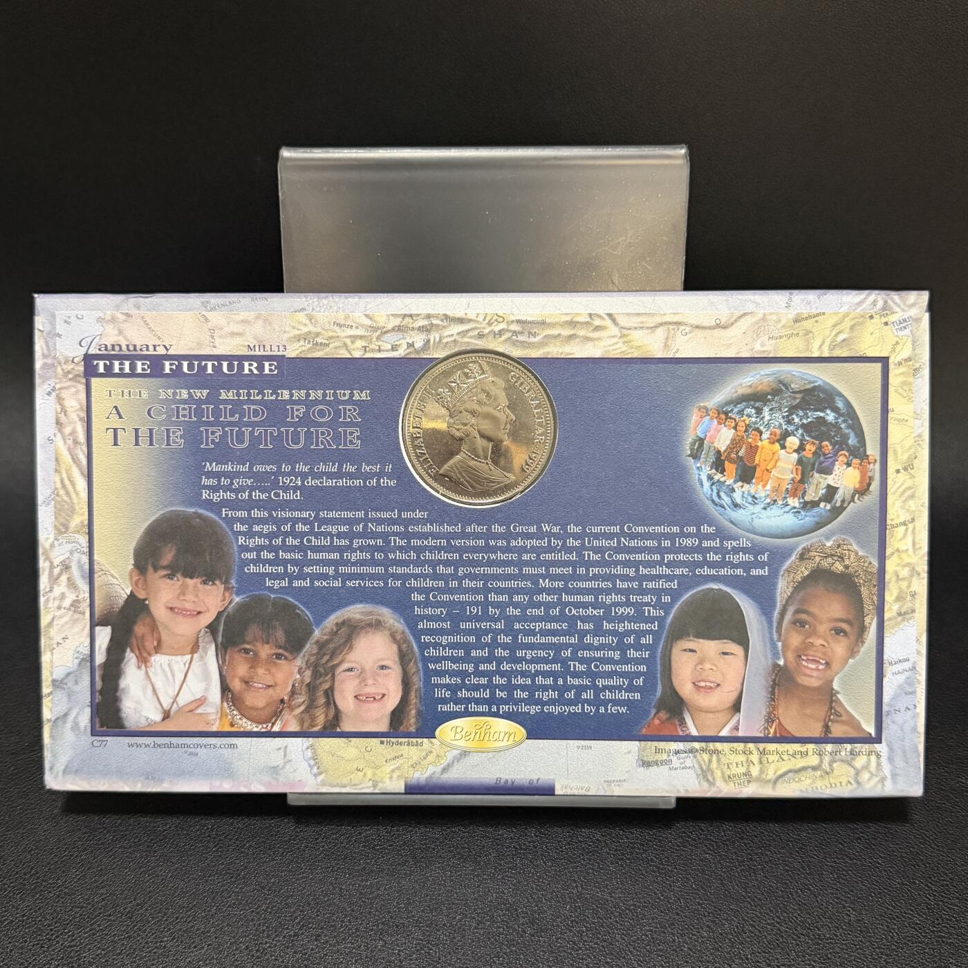 ＜星葵🌻钱币社＞第72期·东奔西走的硬币·3月31日发货 〈邮币封〉直布罗陀1999年小天使1皇家克朗型纪念币