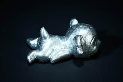 上海都达杂项专场102【全场包邮】  紫砂描银小萌鹿茶宠摆件94-62