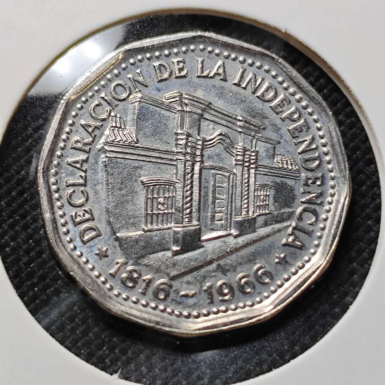 KK钱币收藏小铺  第410期 2月预留时间 周末发货  1966阿根廷10比索纪念币