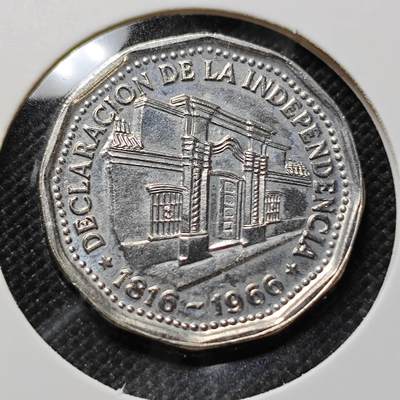 KK钱币收藏小铺  第410期 2月预留时间 周末发货 -  1966阿根廷10比索纪念币