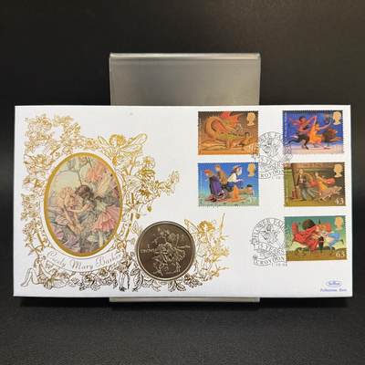 ＜星葵🌻钱币社＞第72期·东奔西走的硬币·3月31日发货 - 〈邮币封〉马恩岛1998年花仙子·甜豌豆1克朗纪念币