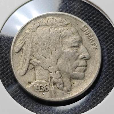 KK钱币收藏小铺  第410期 2月预留时间 周末发货 -  1936美国5分镍币