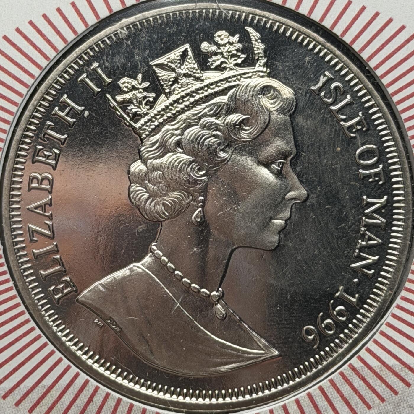 ＜星葵🌻钱币社＞第72期·东奔西走的硬币·3月31日发货 〈邮币封〉马恩岛1996年亚瑟王传奇·亚瑟王1克朗纪念币