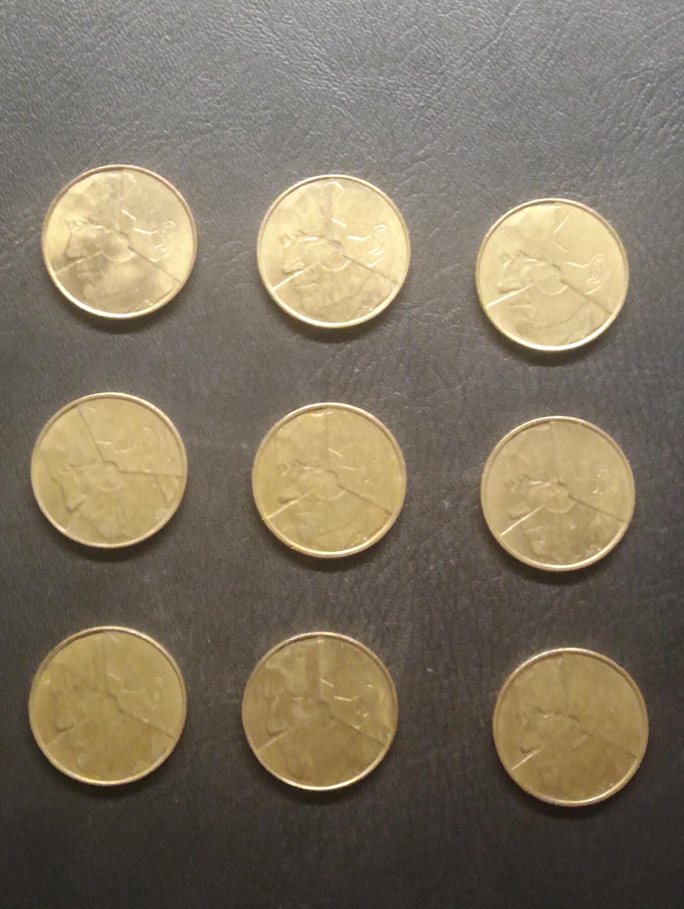 荟藏特别场次第十三期——“社长的硬币堆 精品场次” 比利时5法郎批量九个