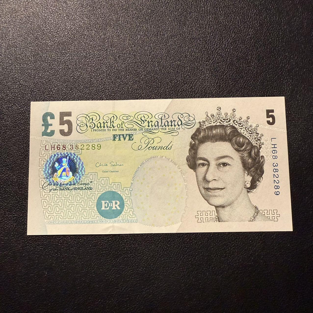 第16期 英国 E序5镑 全新unc 无47