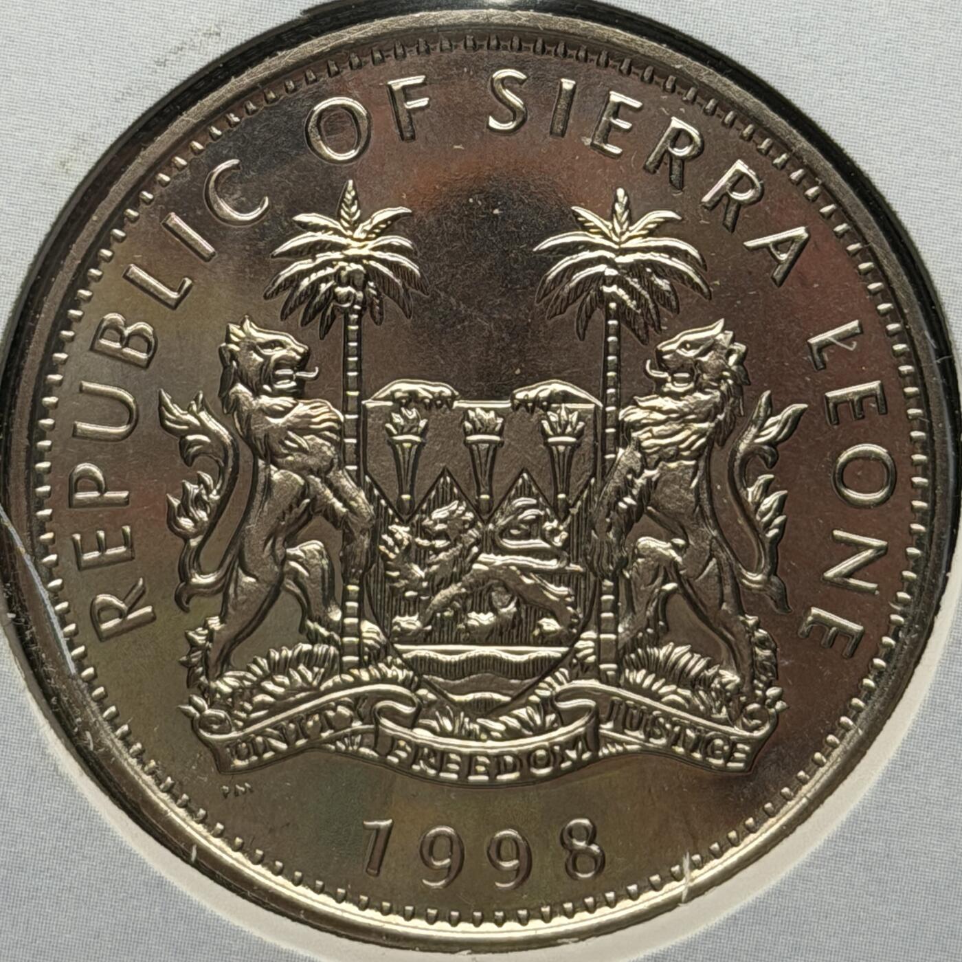 ＜星葵🌻钱币社＞第72期·东奔西走的硬币·3月31日发货 〈邮币封〉塞拉利昂1998年人民的王妃·戴安娜1元克朗型纪念币