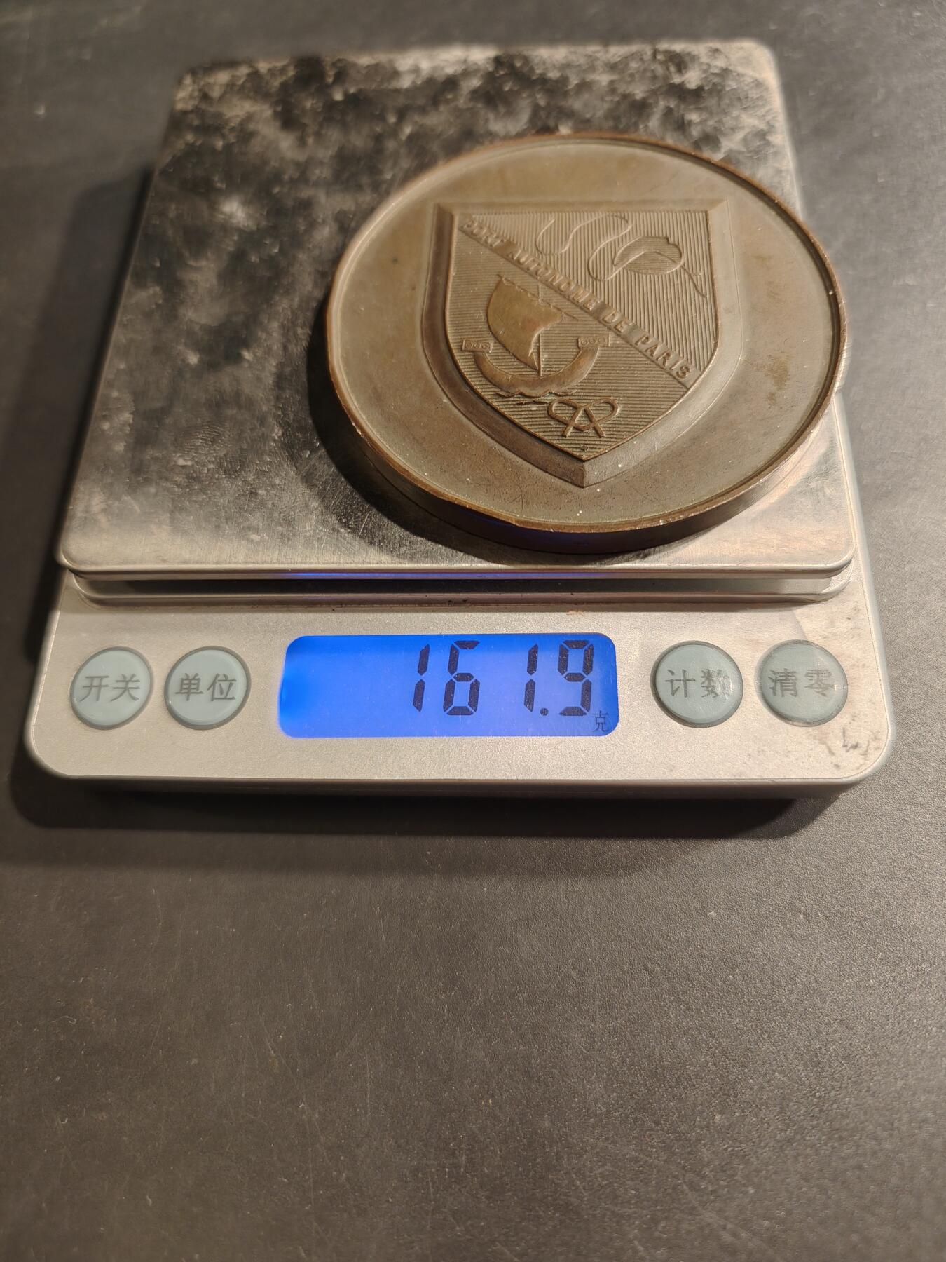 老王徽章第190期 法国1970年勒阿弗尔港口扩建工程启动大铜章    直径68mm    重量161.9g