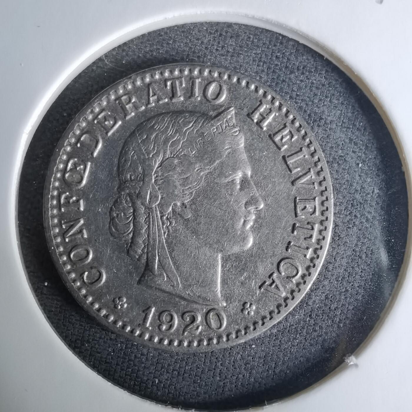 沼泽如烟--第1037场 瑞士1920年20生丁