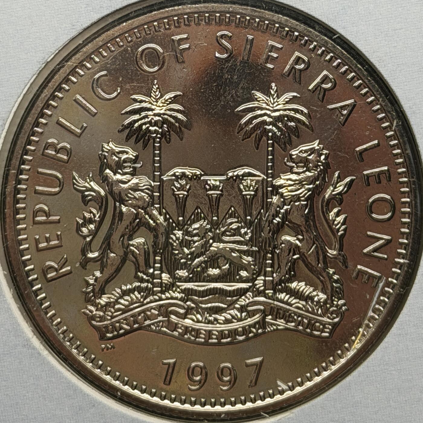 ＜星葵🌻钱币社＞第72期·东奔西走的硬币·3月31日发货 〈邮币封〉塞拉利昂1997年人民的王妃·戴安娜1元克朗型纪念币