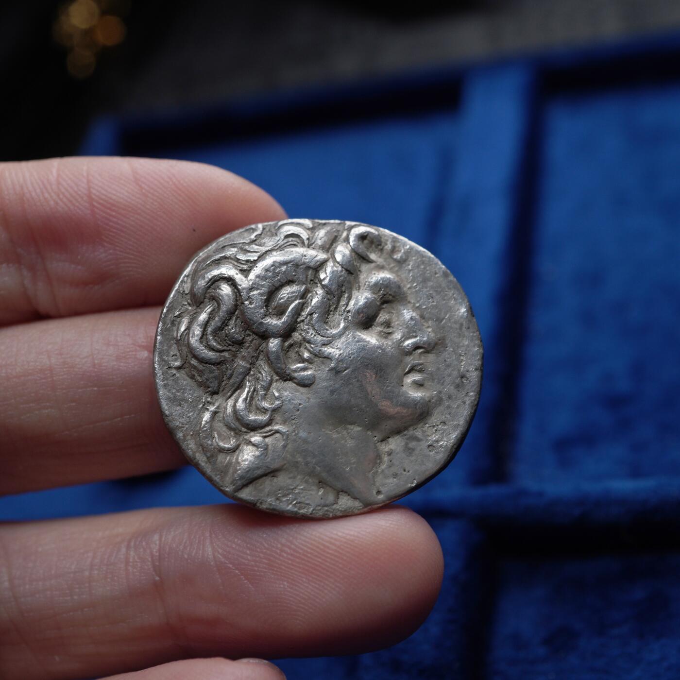 琋语集藏2026年04月欧洲古典打制币拍卖 古希腊色雷斯王国-亚历山大大帝公羊角4德银币