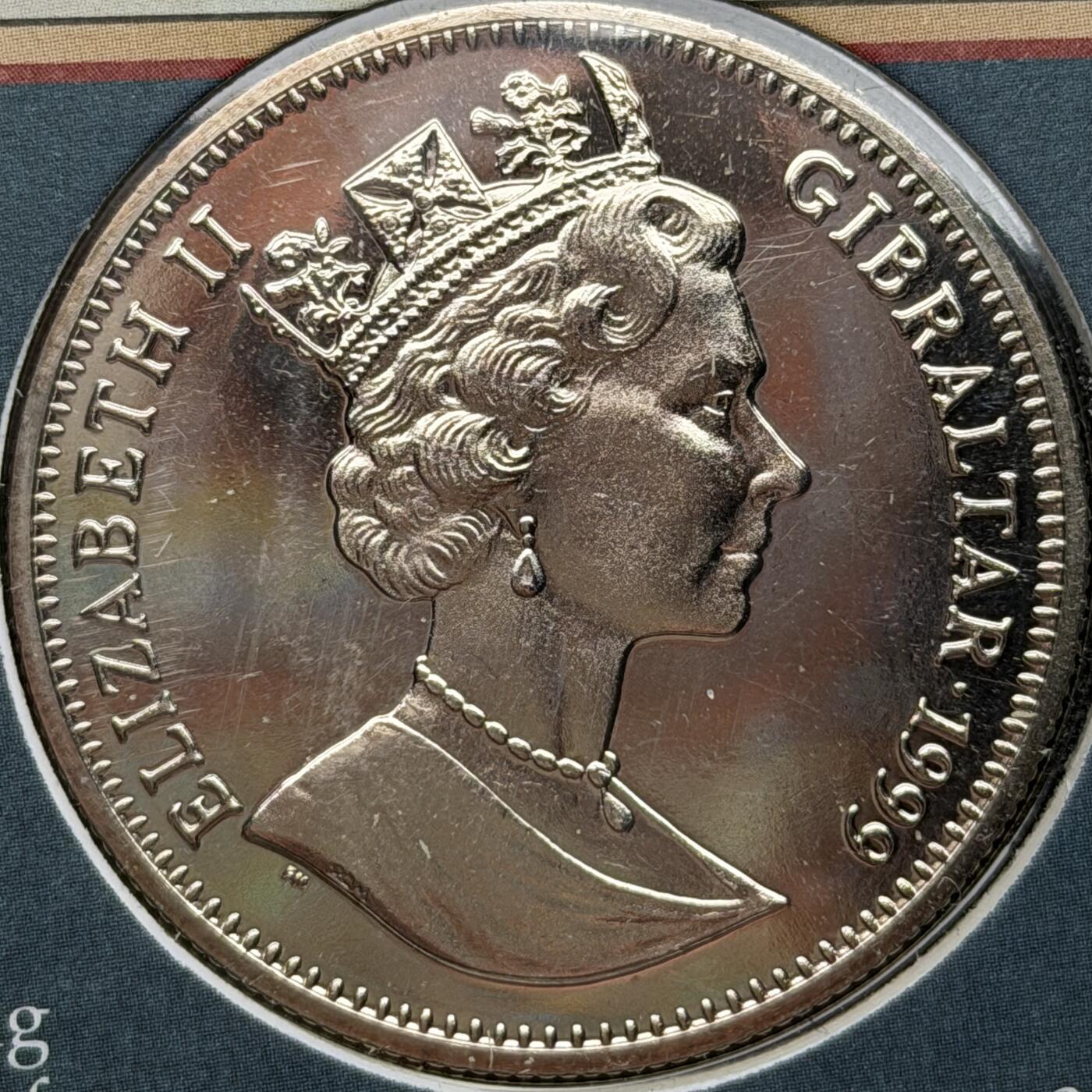 ＜星葵🌻钱币社＞第72期·东奔西走的硬币·3月31日发货 〈邮币封〉直布罗陀1999年英国国王和王后·威廉一世1克朗纪念币