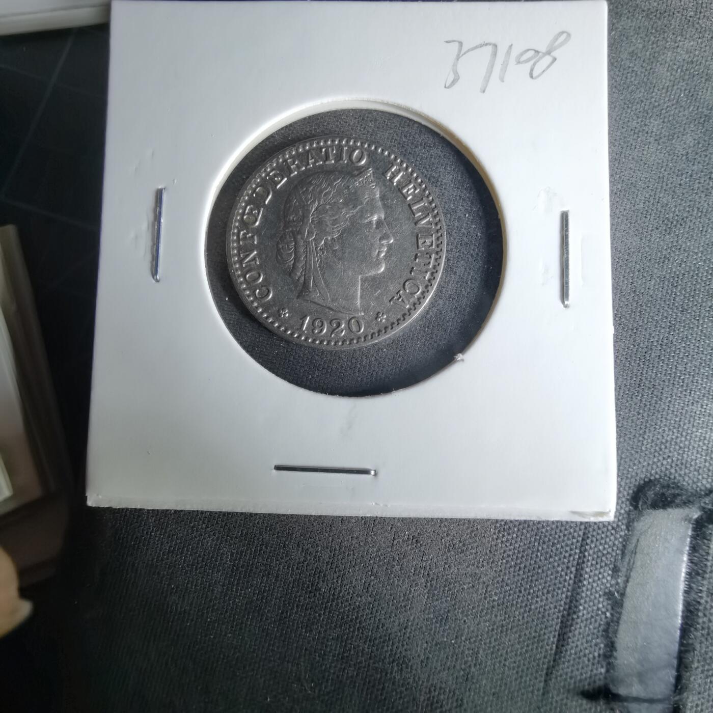 沼泽如烟--第1037场 瑞士1920年20生丁