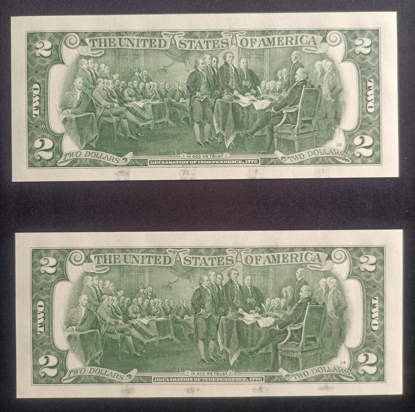 【游宝包邮场】马年第16期 好品组钞场 周六截拍 美国-2美元【五连号 SERIES-2017A L56205466~470 全新UNC】