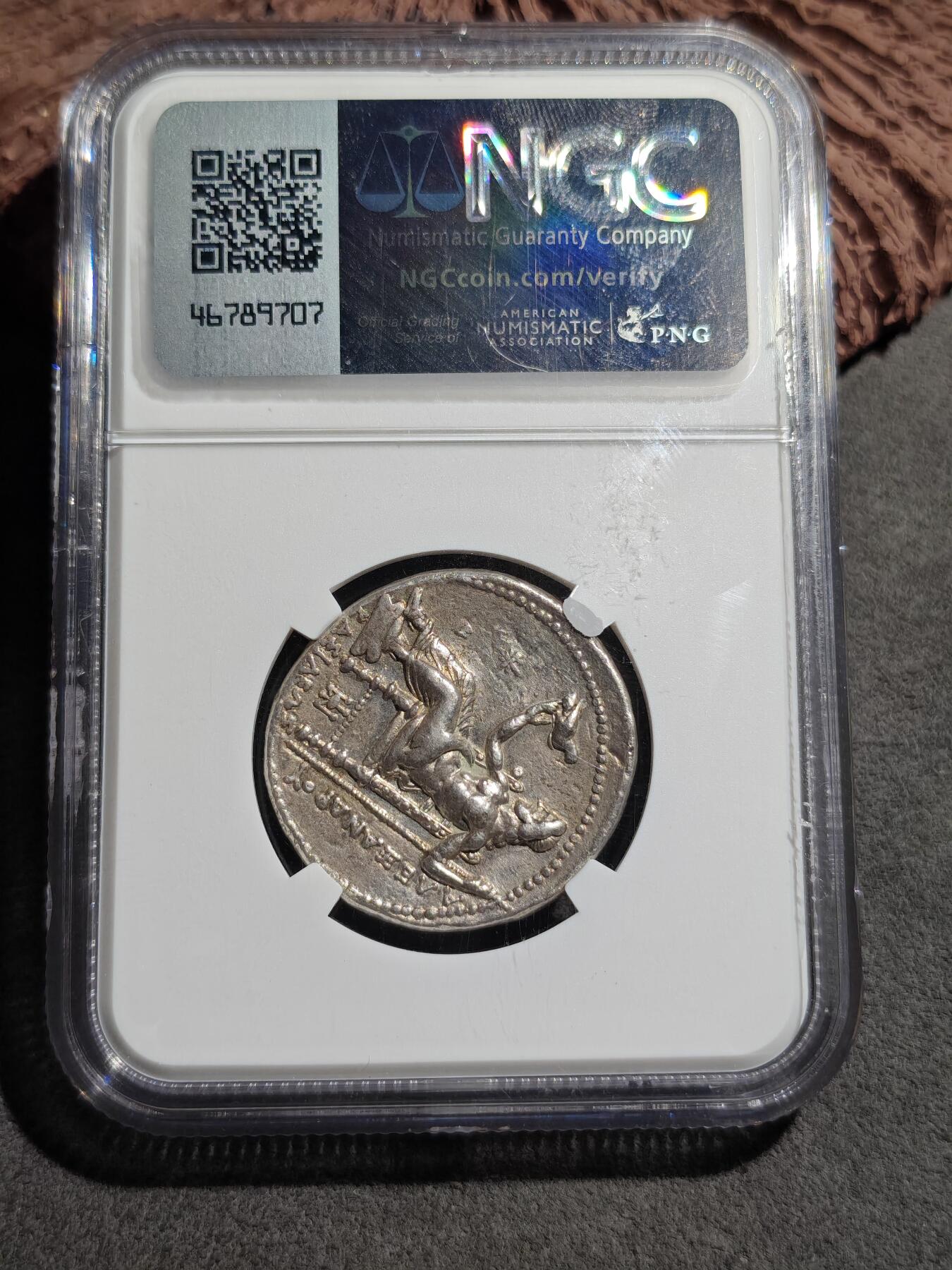 大象古币古希腊古罗马钱币专场首次拍卖1 NGC评级Fine Style古希腊大力神狮皮盔宙斯四德拉克马银币麦稀奇古希腊钱币板块重器