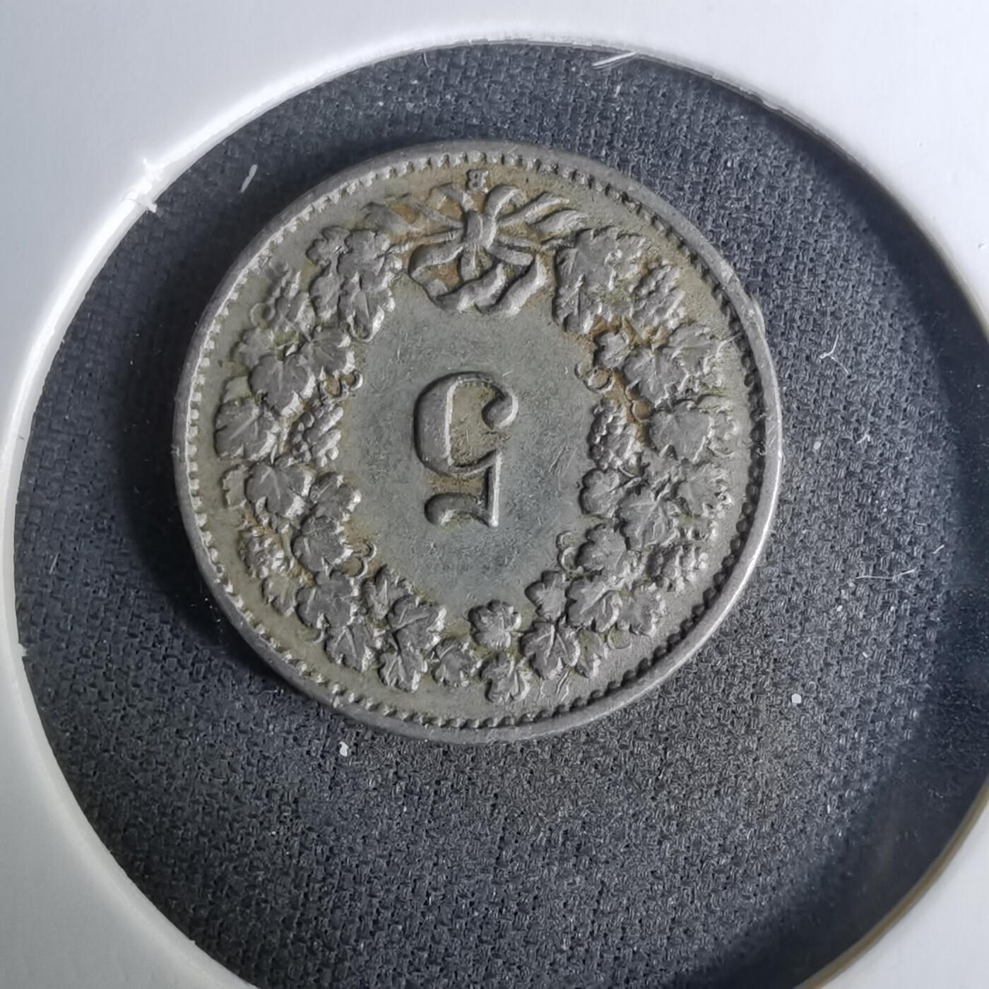 沼泽如烟--第1037场 瑞士1921年5生丁