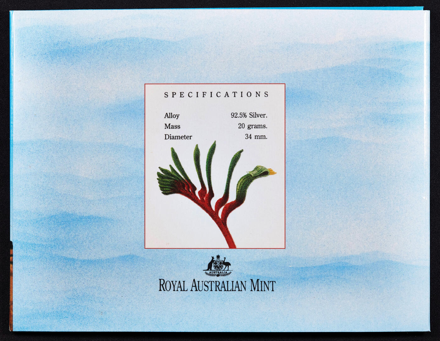 【俄甄集藏】2026年(050)04-01星期三 晚 19:30 全场包邮 澳大利亚1990年行政区系列-西澳大利亚州10元册装银币，带证，重20克，925银，发行量28133枚