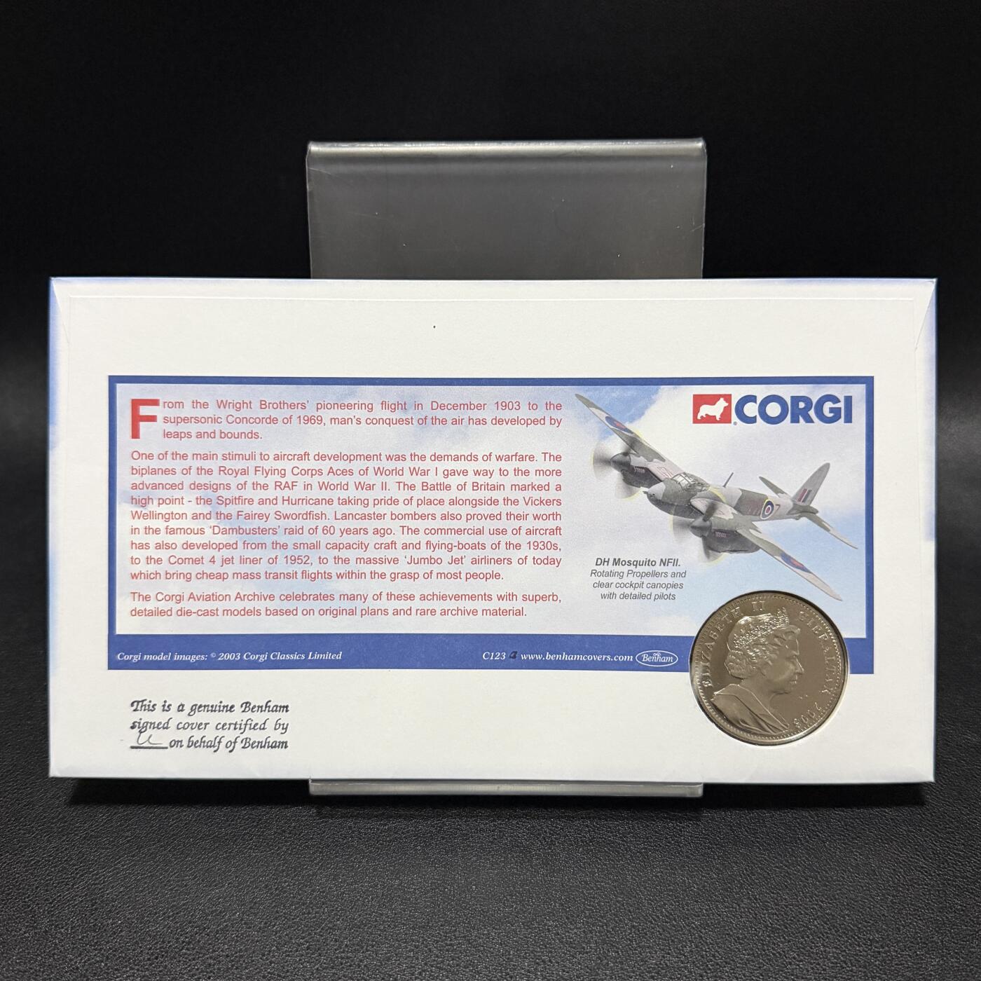 ＜星葵🌻钱币社＞第72期·东奔西走的硬币·3月31日发货 〈邮币封〉直布罗陀2003年动力飞行100周年1克朗纪念币