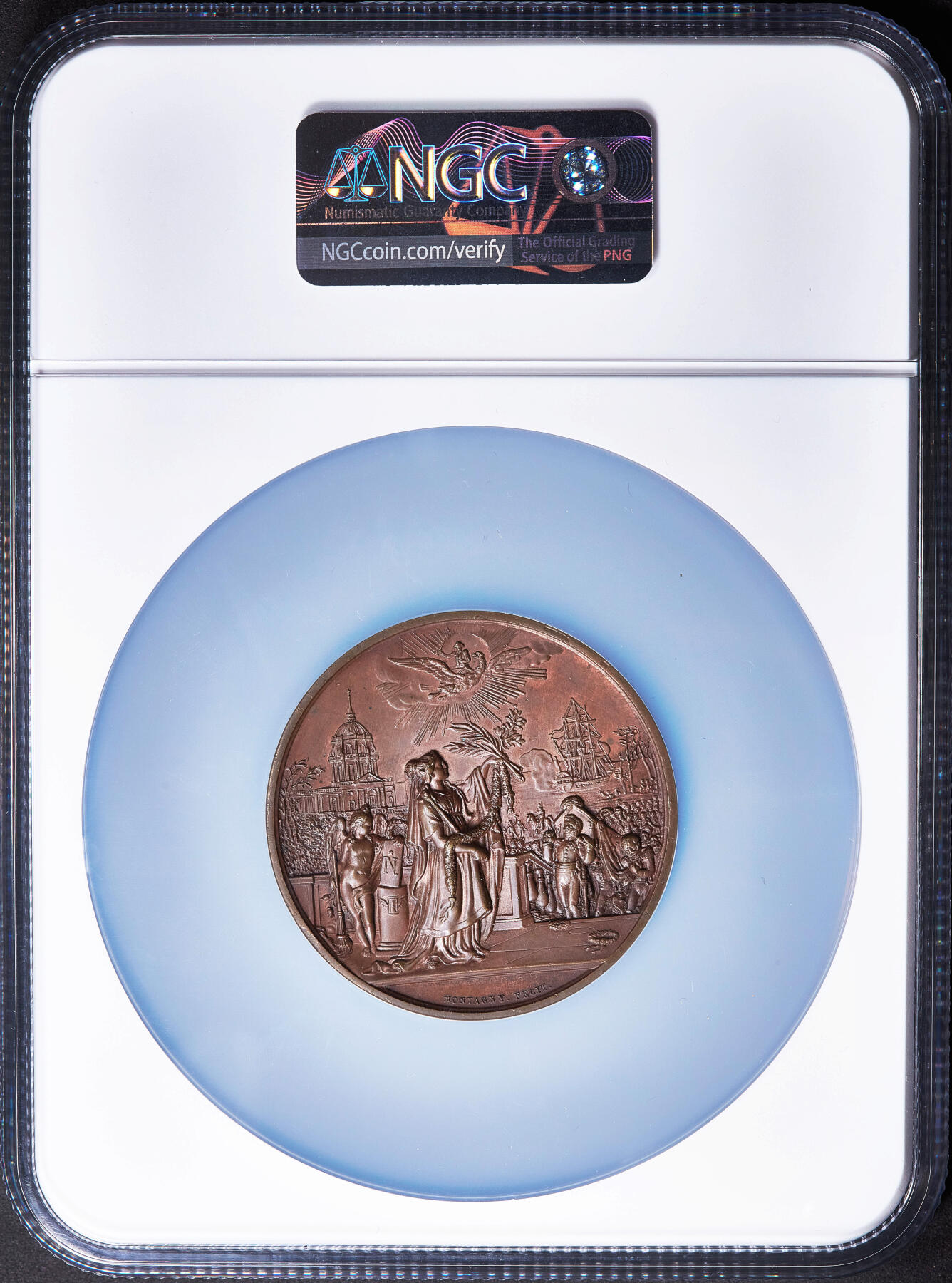 【俄甄集藏】2026年(050)04-01星期三 晚 19:30 全场包邮 法国1830年拿破仑一世头像纪念路易十八恢复拿破仑历史地位大铜章，直径：52mm，高浮雕，设计精美，新古典主义雕刻家皮埃尔-让·蒙塔尼作品，经典品种