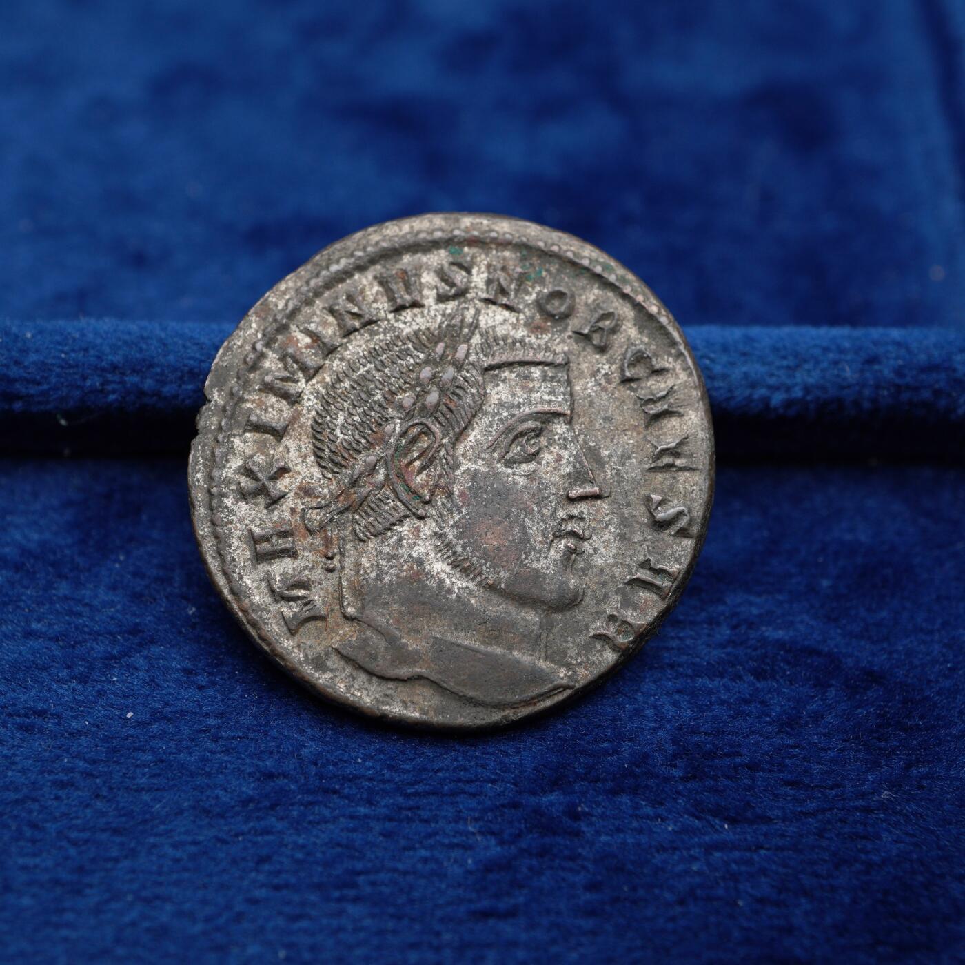 琋语集藏2026年04月欧洲古典打制币拍卖 古罗马帝国-马克西米努斯二世大富利洗银币