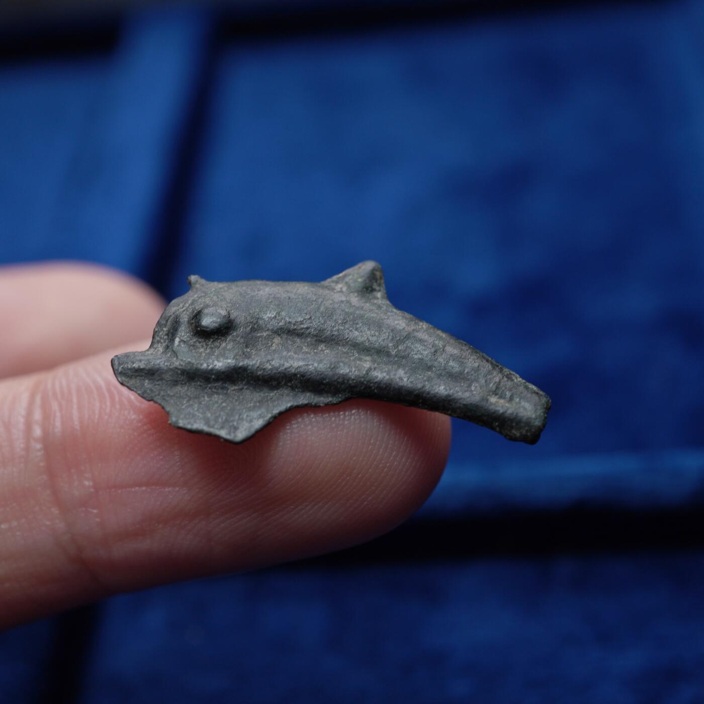 琋语集藏2026年04月欧洲古典打制币拍卖 古希腊黑海北岸-奥尔比亚 海豚型铸造铜币