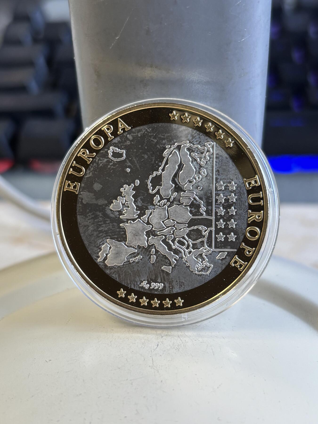 第194期拍卖 奥地利欧元区镀金纯银纪念章，20克，999银