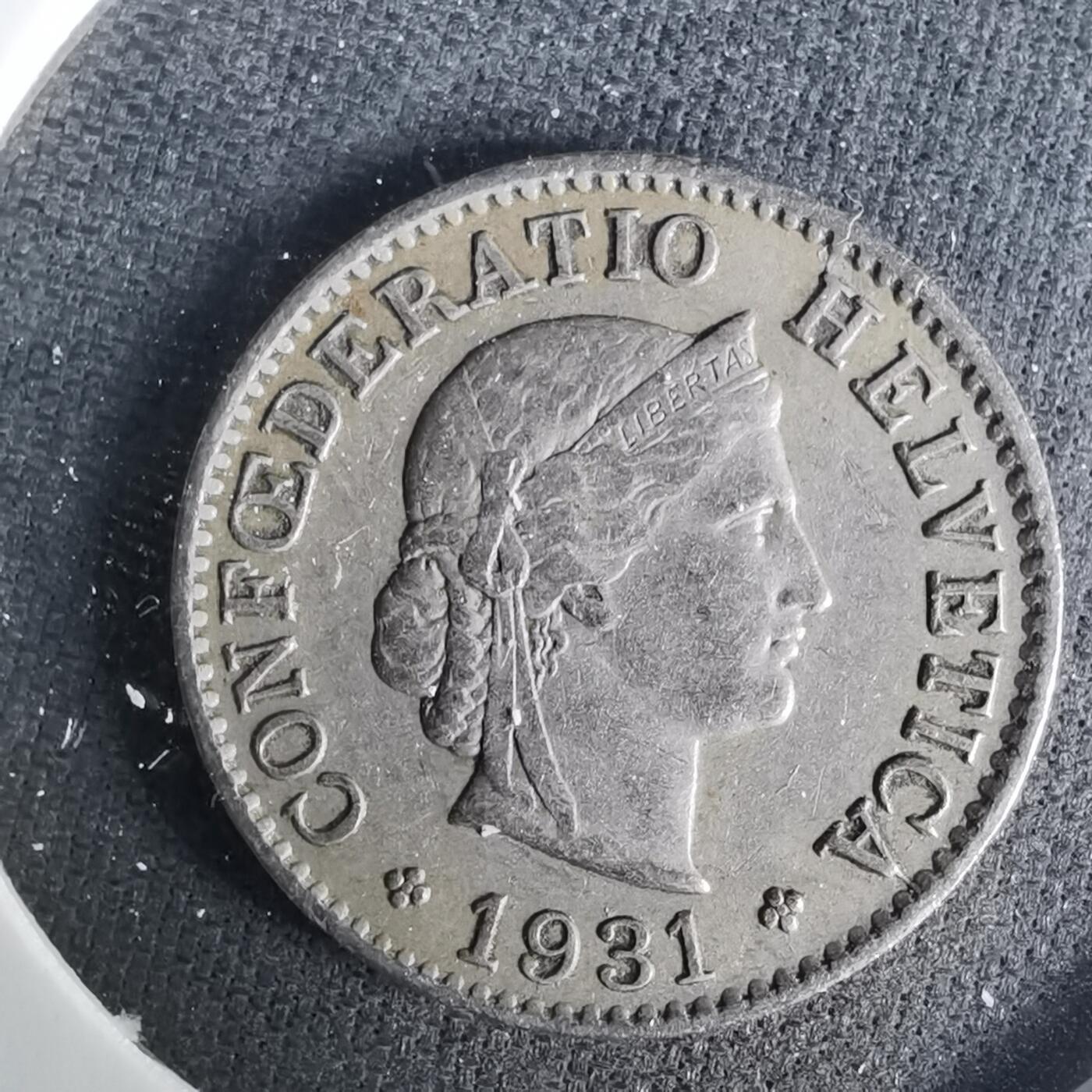 沼泽如烟--第1037场 瑞士1931年5生丁