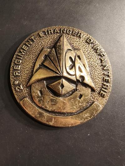 老王徽章第190期 - 法国外籍军团第2步兵团纪念章     直径80mm    重量174.2g