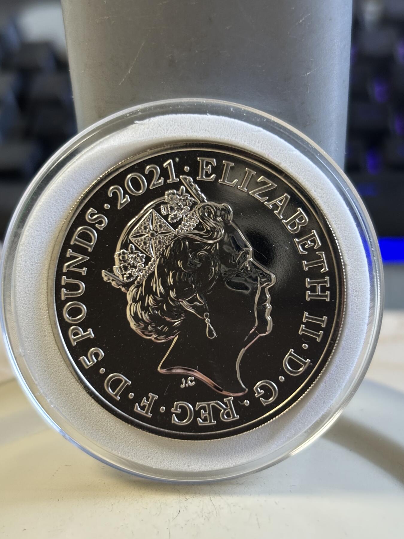 第194期拍卖 英国2021年爱丽丝梦游仙境彩色铜镍纪念币2枚套